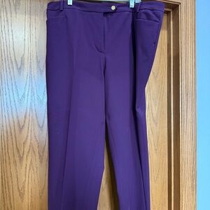Calvin Klein Women's Deep Purple Dress Trousers